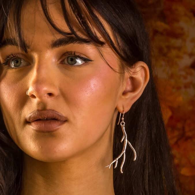 Silver Stag Earrings