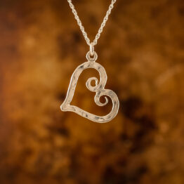 Polished Silver Heart Pendant