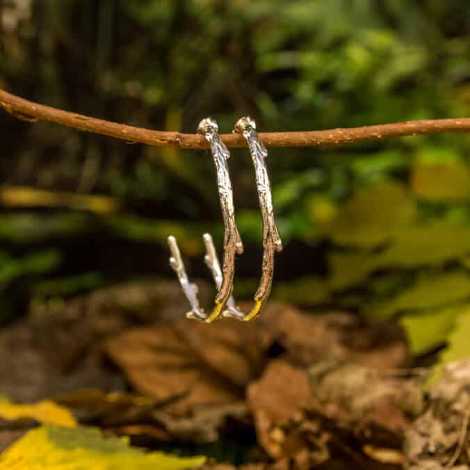Twig Hoop Earrings